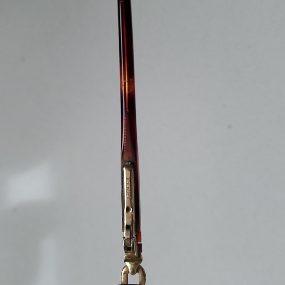 Vintage (Prescription) Gucci Gold and Red Oval Sunglasses - Picture 8 of 9